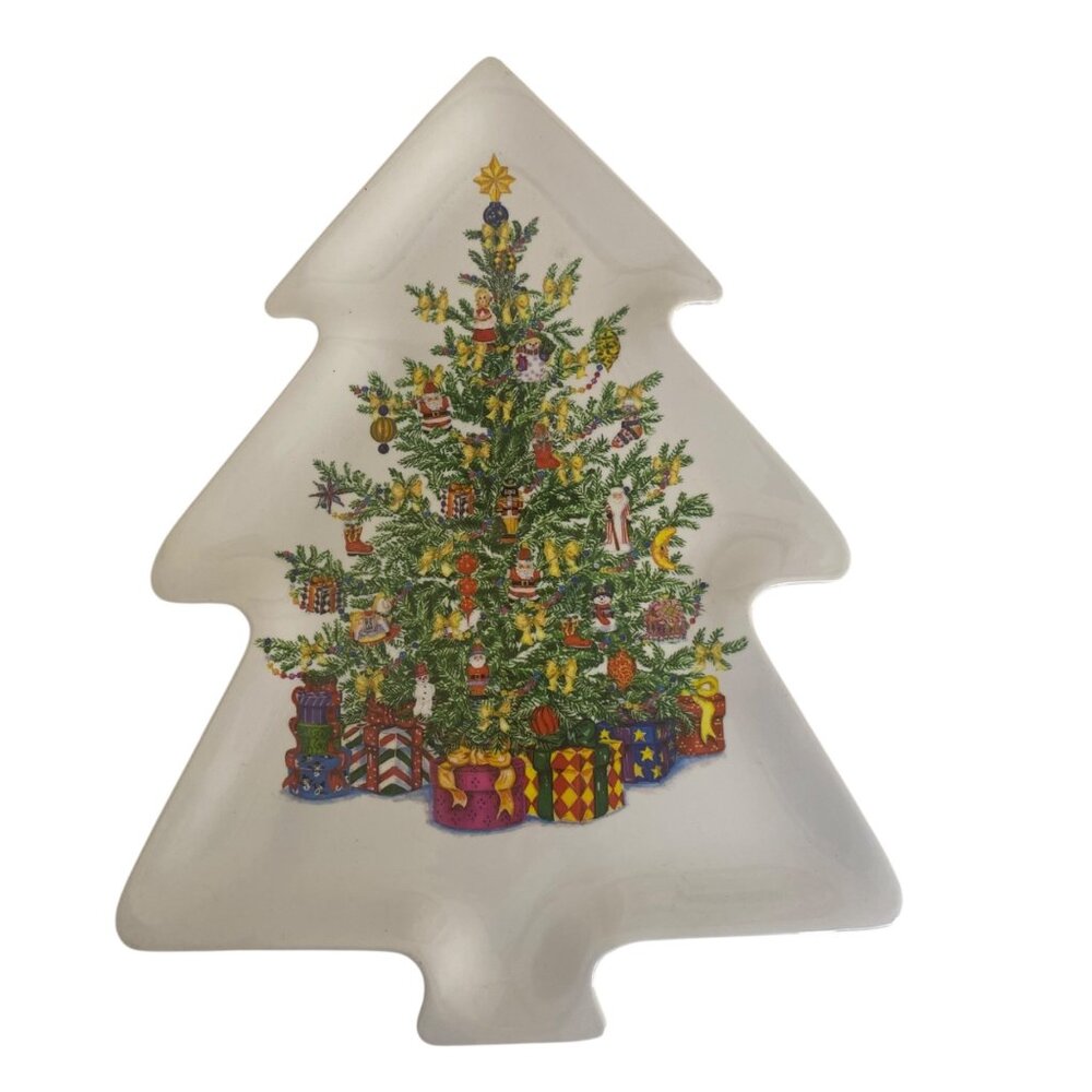 Christopher Radko Traditions Holiday Christmas Tree Melamine Platter‎ Tray